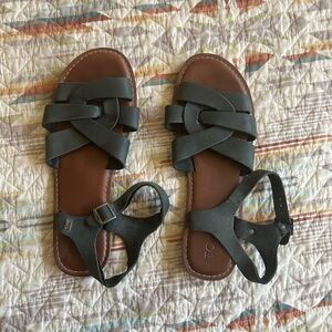 TOMS black sandals women's 8.5